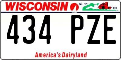 WI license plate 434PZE