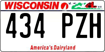 WI license plate 434PZH