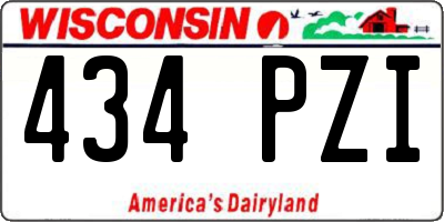 WI license plate 434PZI