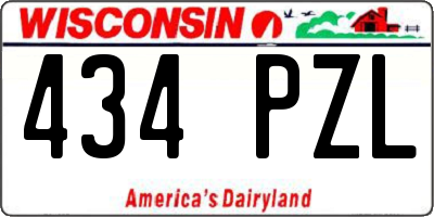WI license plate 434PZL