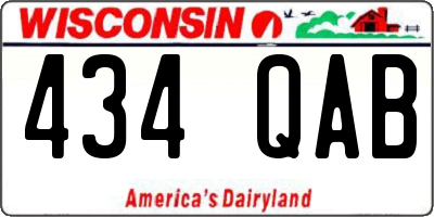 WI license plate 434QAB
