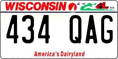 WI license plate 434QAG