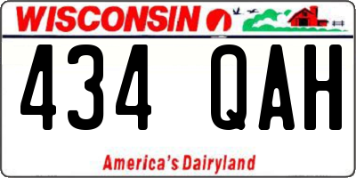 WI license plate 434QAH