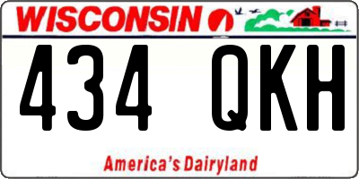 WI license plate 434QKH