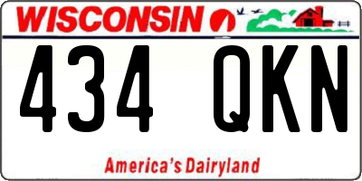 WI license plate 434QKN