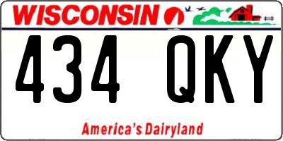 WI license plate 434QKY