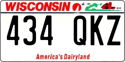WI license plate 434QKZ