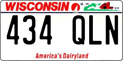 WI license plate 434QLN