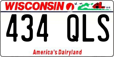 WI license plate 434QLS