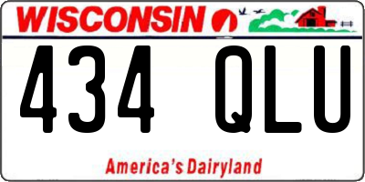WI license plate 434QLU