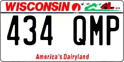 WI license plate 434QMP