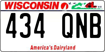 WI license plate 434QNB