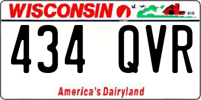 WI license plate 434QVR