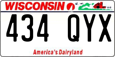 WI license plate 434QYX