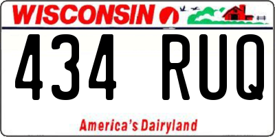 WI license plate 434RUQ