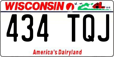 WI license plate 434TQJ