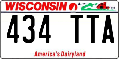 WI license plate 434TTA