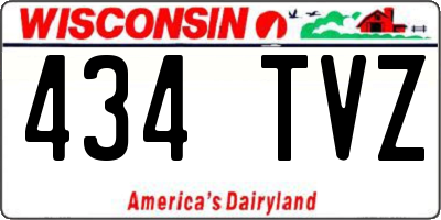 WI license plate 434TVZ