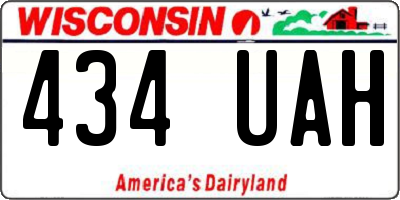 WI license plate 434UAH