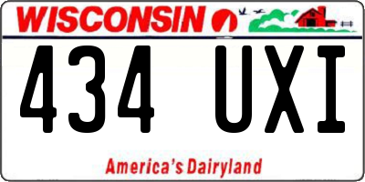 WI license plate 434UXI