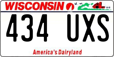 WI license plate 434UXS