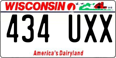 WI license plate 434UXX