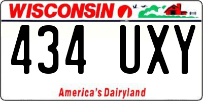 WI license plate 434UXY