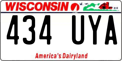 WI license plate 434UYA