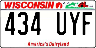 WI license plate 434UYF