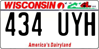 WI license plate 434UYH