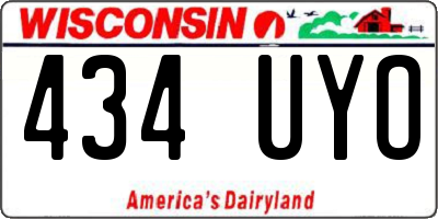 WI license plate 434UYO