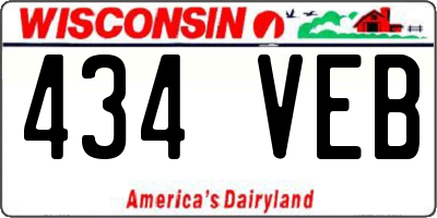 WI license plate 434VEB