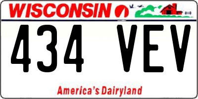 WI license plate 434VEV