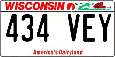 WI license plate 434VEY
