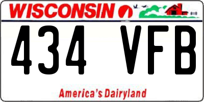 WI license plate 434VFB