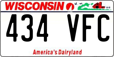 WI license plate 434VFC