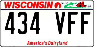WI license plate 434VFF