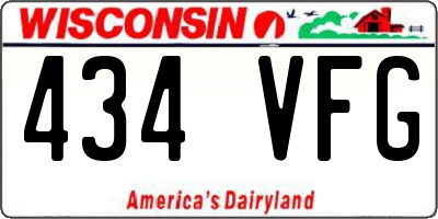 WI license plate 434VFG