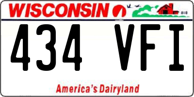 WI license plate 434VFI
