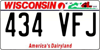 WI license plate 434VFJ