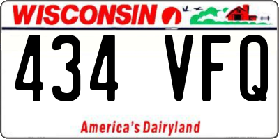 WI license plate 434VFQ
