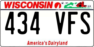 WI license plate 434VFS