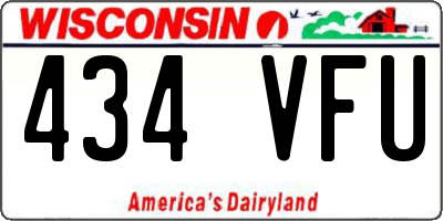 WI license plate 434VFU