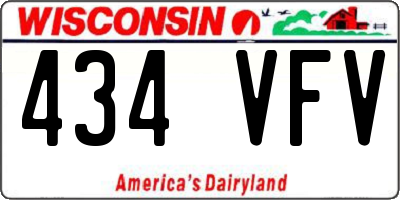 WI license plate 434VFV