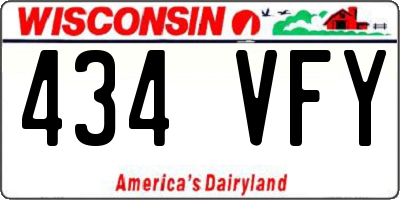 WI license plate 434VFY