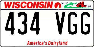 WI license plate 434VGG