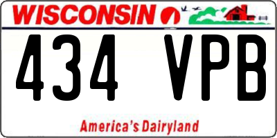 WI license plate 434VPB