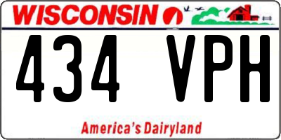 WI license plate 434VPH