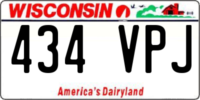 WI license plate 434VPJ