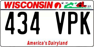 WI license plate 434VPK